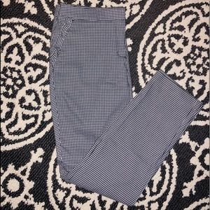 Cynthia Rowley Dress Pants Black Gingham